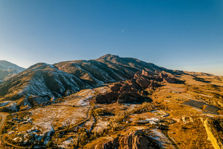 Colorado landscape aerial view.